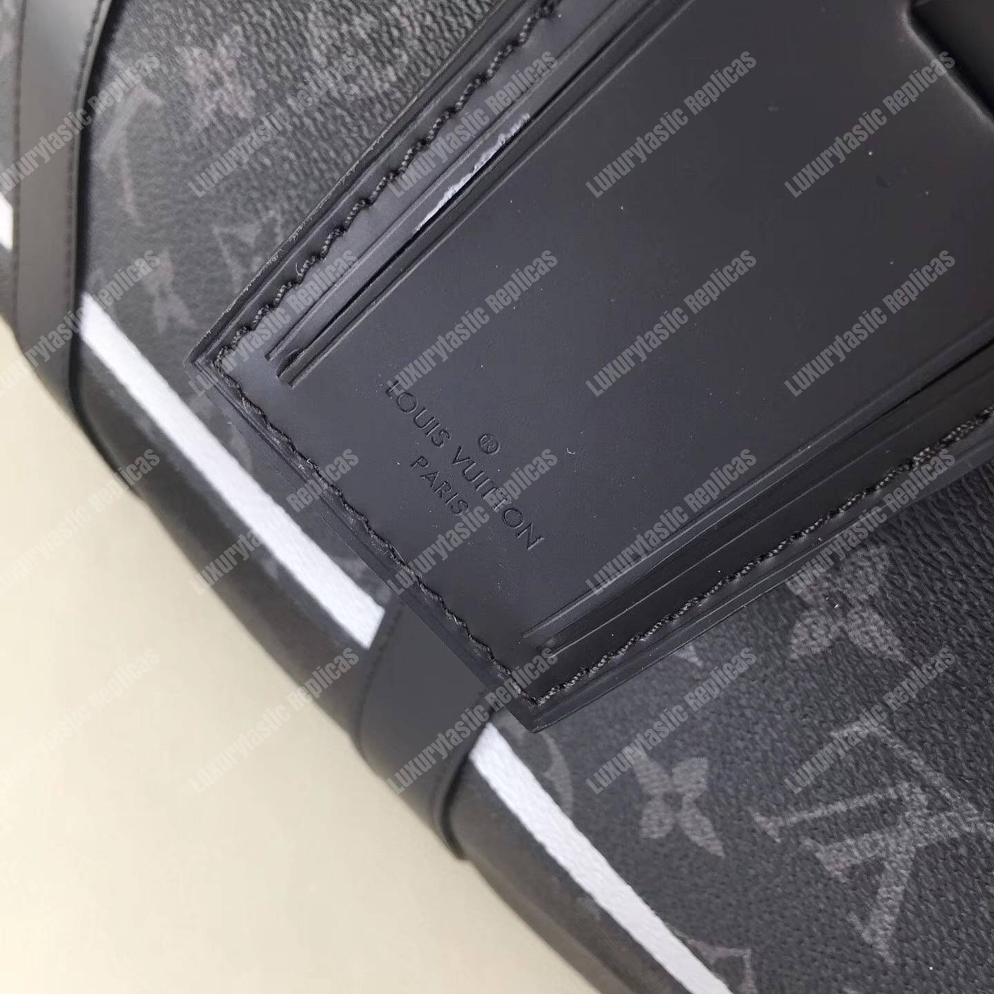 LV Keepall 55 Bandouliere Duffel Bag Monogram Eclipse Canvas