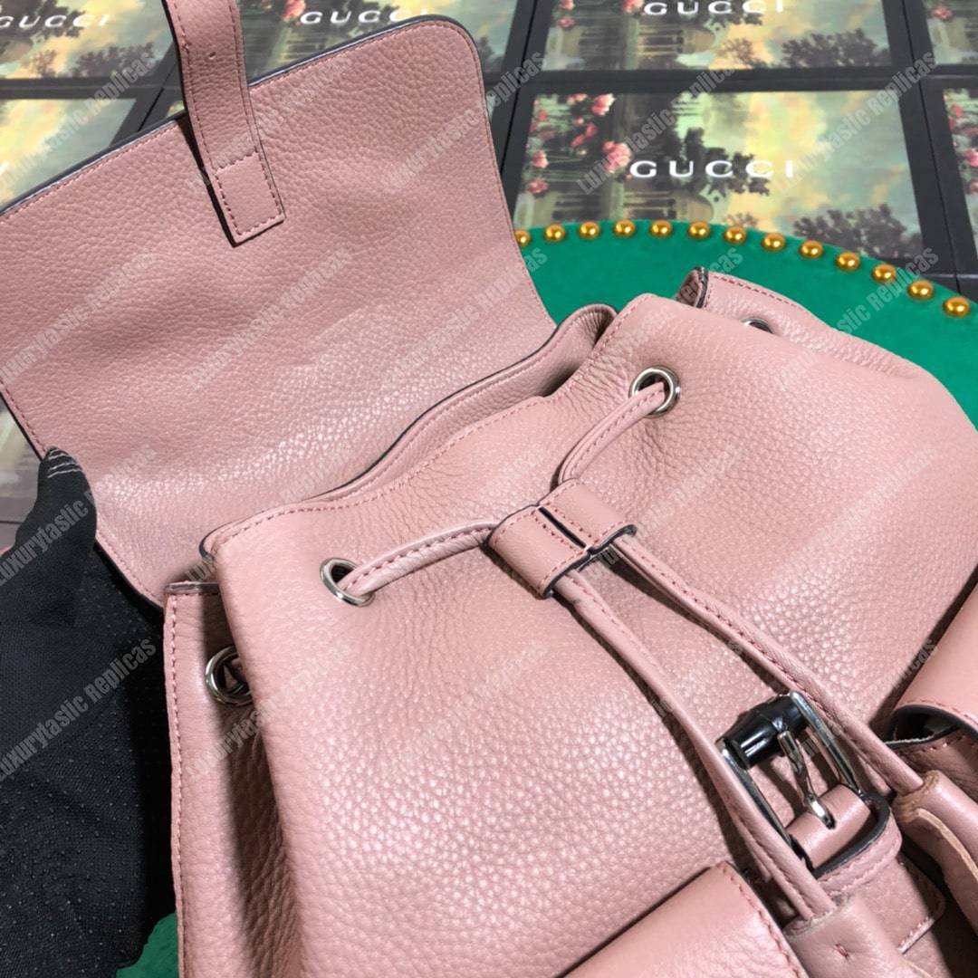 G*u*i leather bamboo tassel backpack magnolia