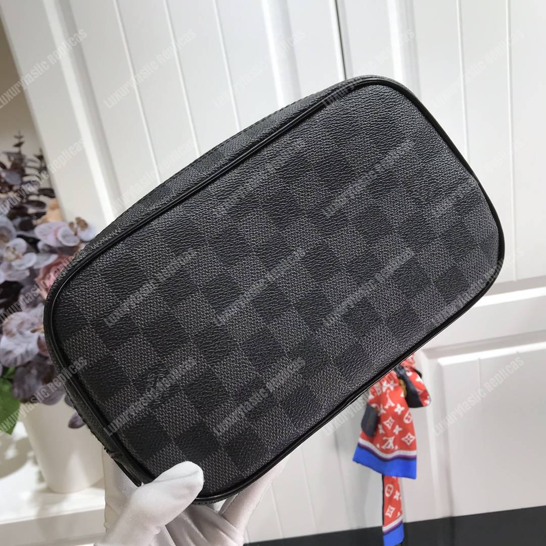 LV Toilet Pouch PM Damier Graphite Canvas