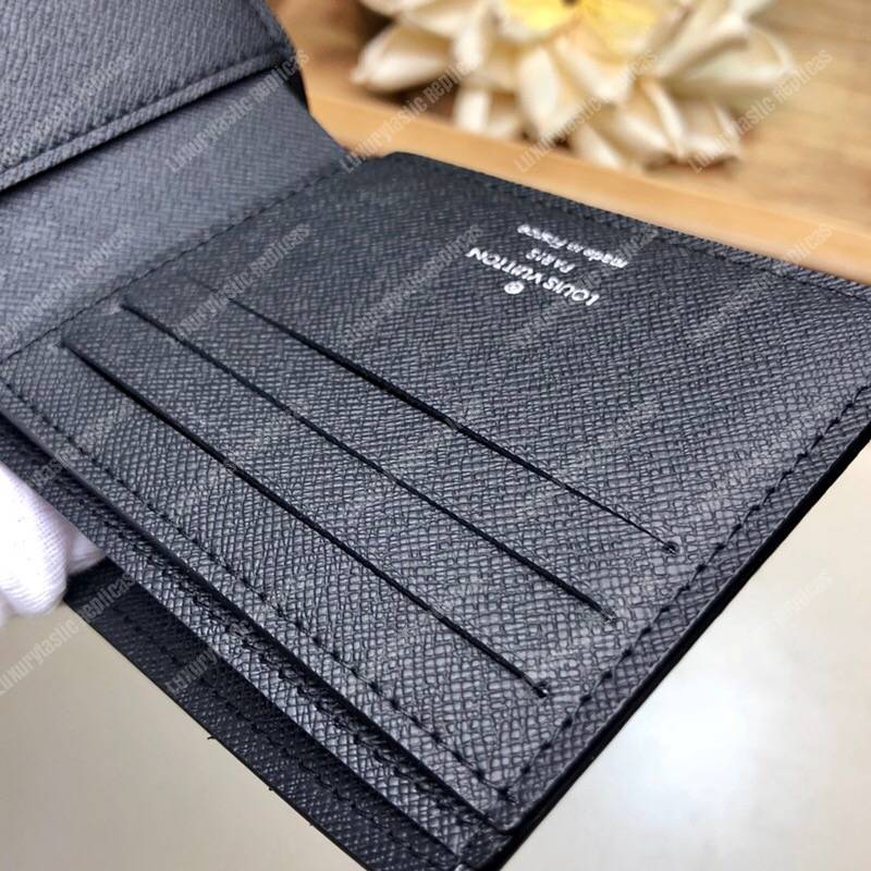 LV Multiple Wallet Taiga Leather Noir