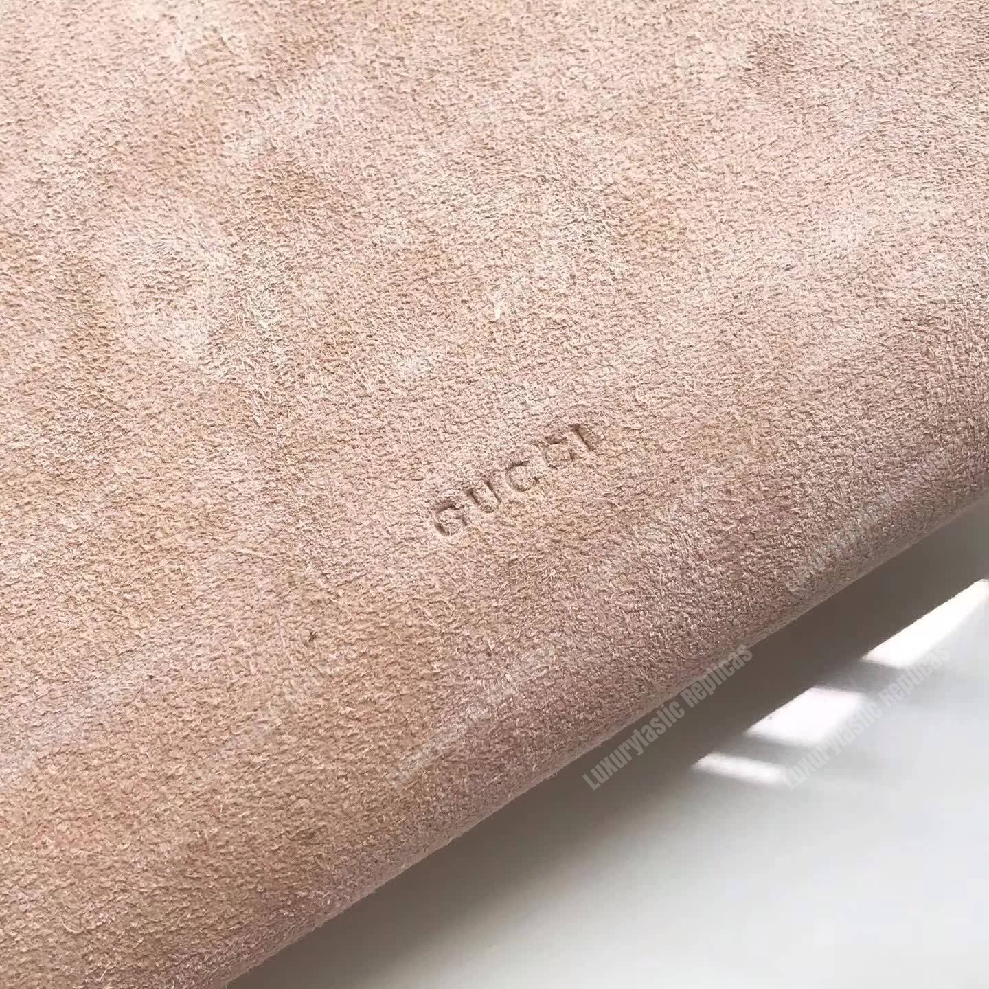 G*u*i dionysus suede mini chain bag taupe