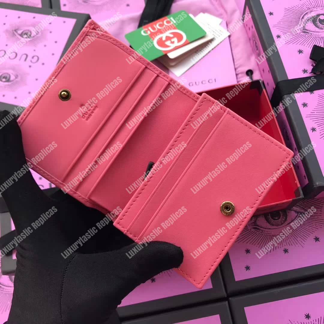 G*u*i gg marmont card case velvet pink