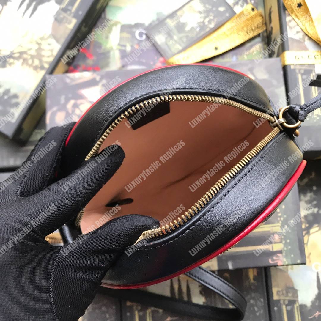 G*u*i gg marmont mini round shoulder bag beige black