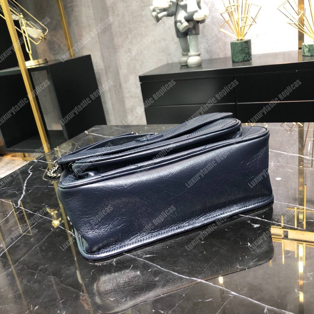 Saint Laurent Niki Medium In Vintage Leather Navy