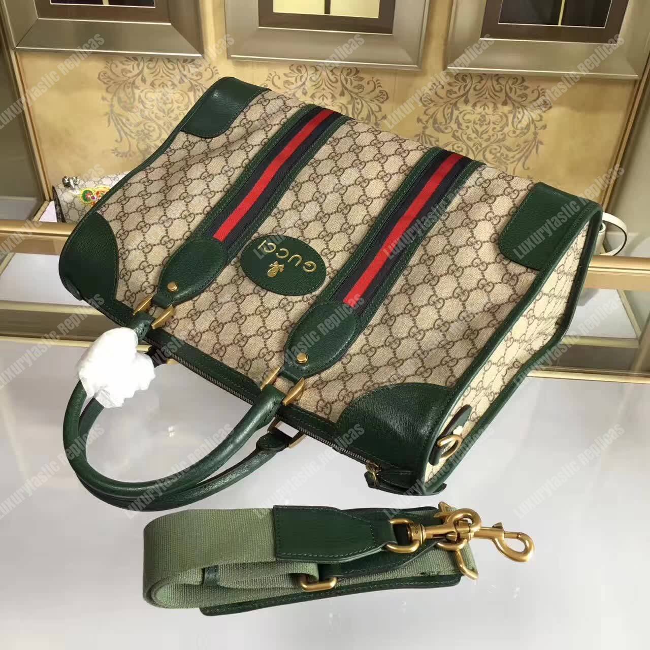 G*u*i soft gg sup*e duffle bag green