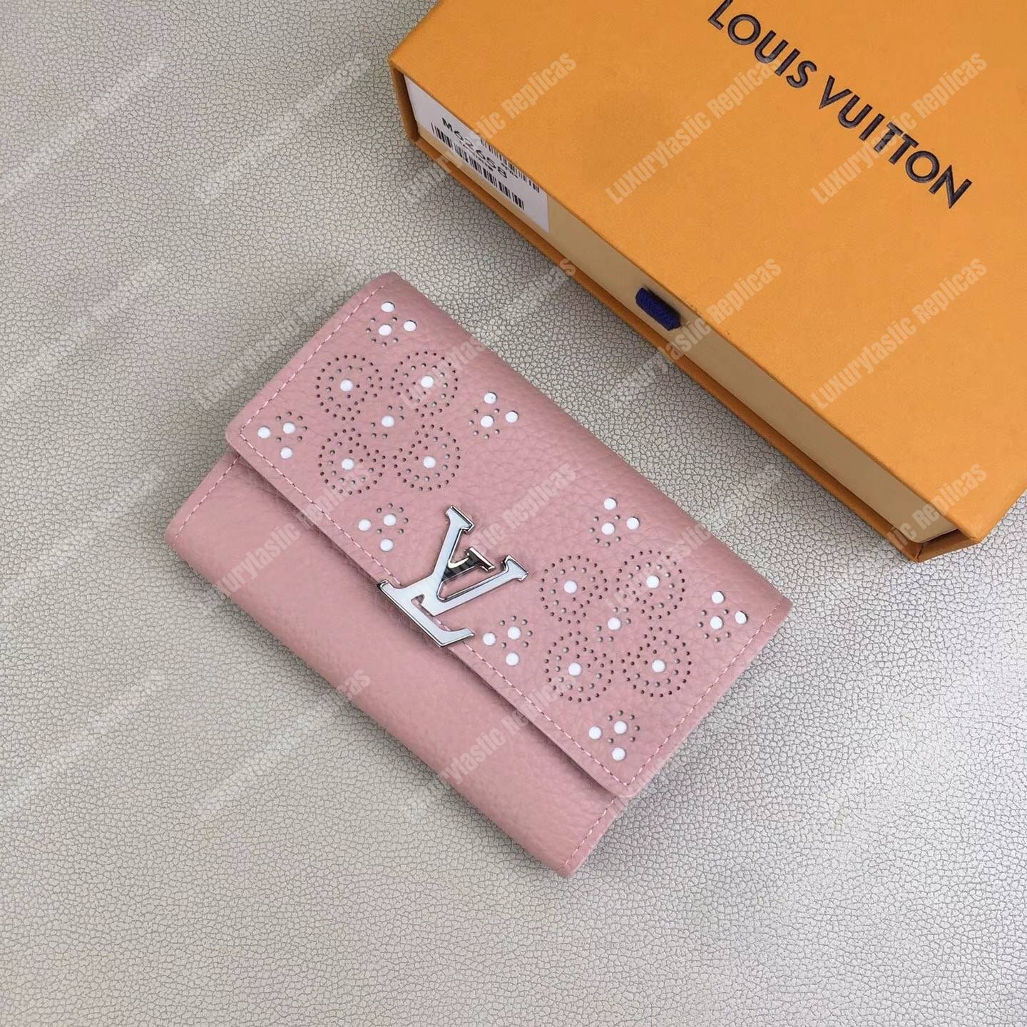 LV Compact Wallet Taurillion Leather Magnolia