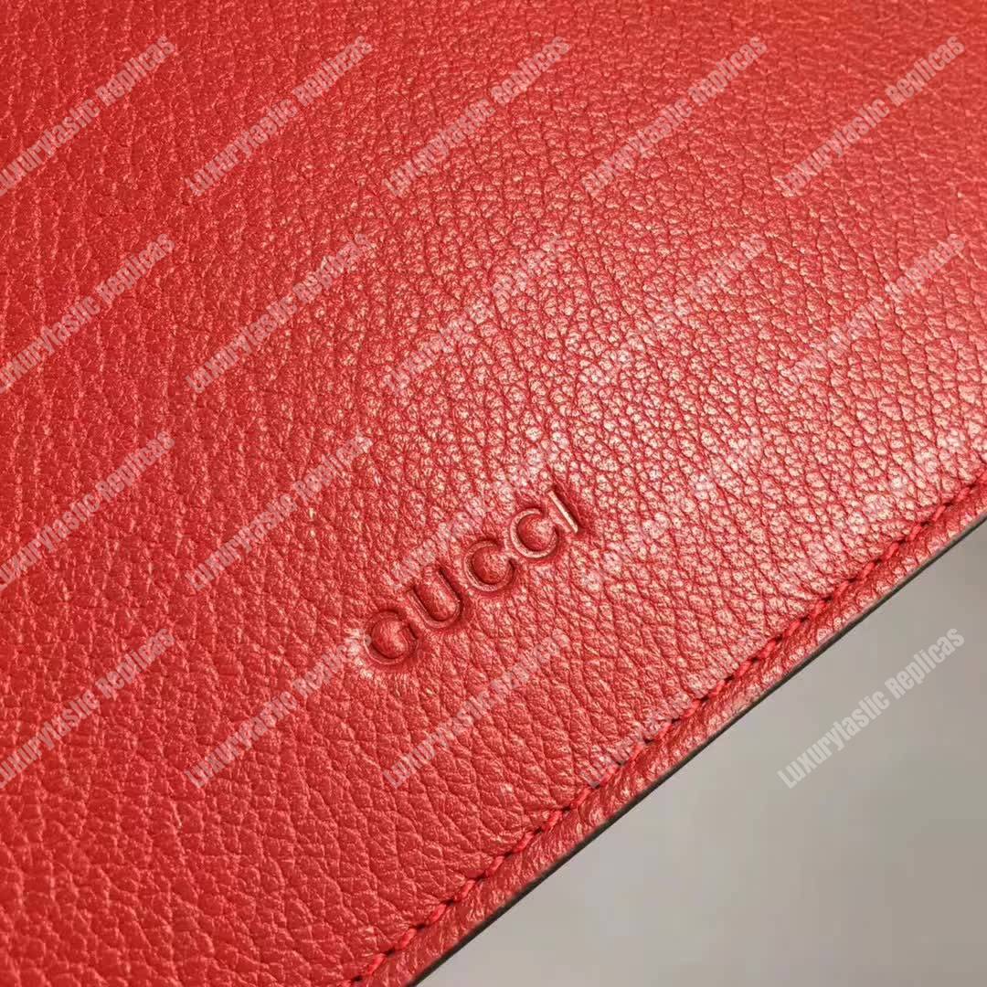 G*u*i osiride leather top handle bag red