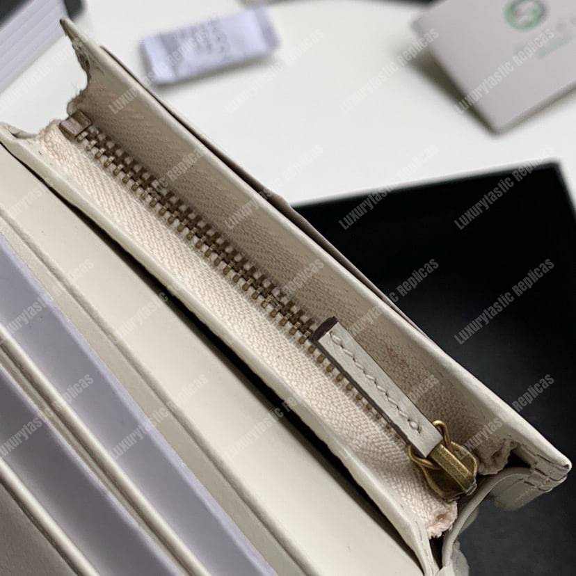 G*u*i leather card case with double g off-white