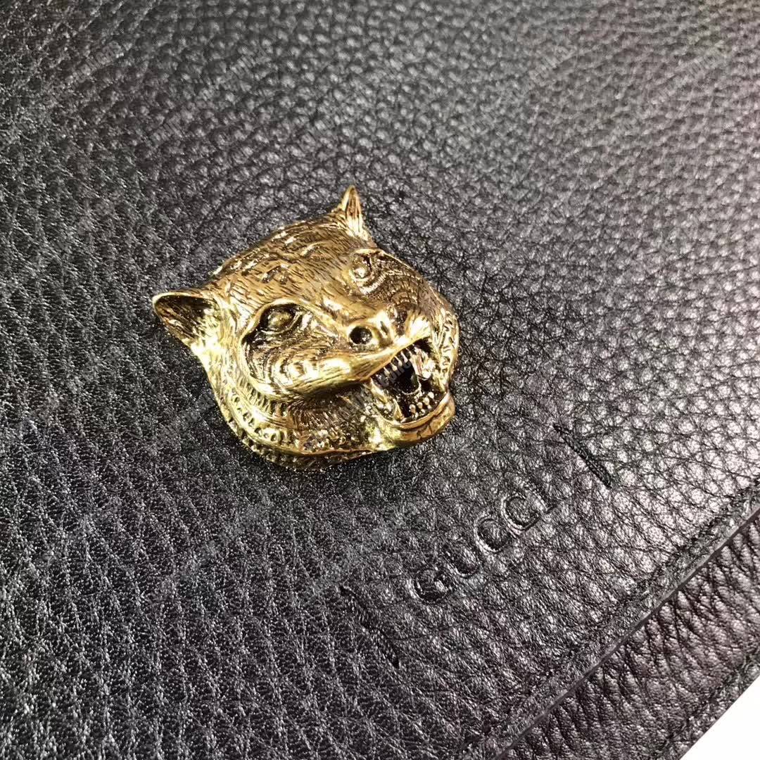 G*u*i animalier leather messenger bag