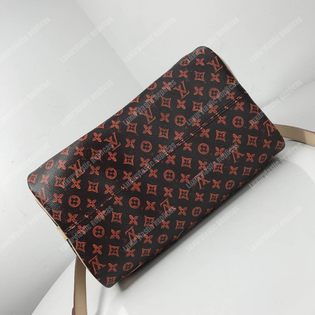 LV Speedy Bandouliere 30 Catogram Brown/Orange