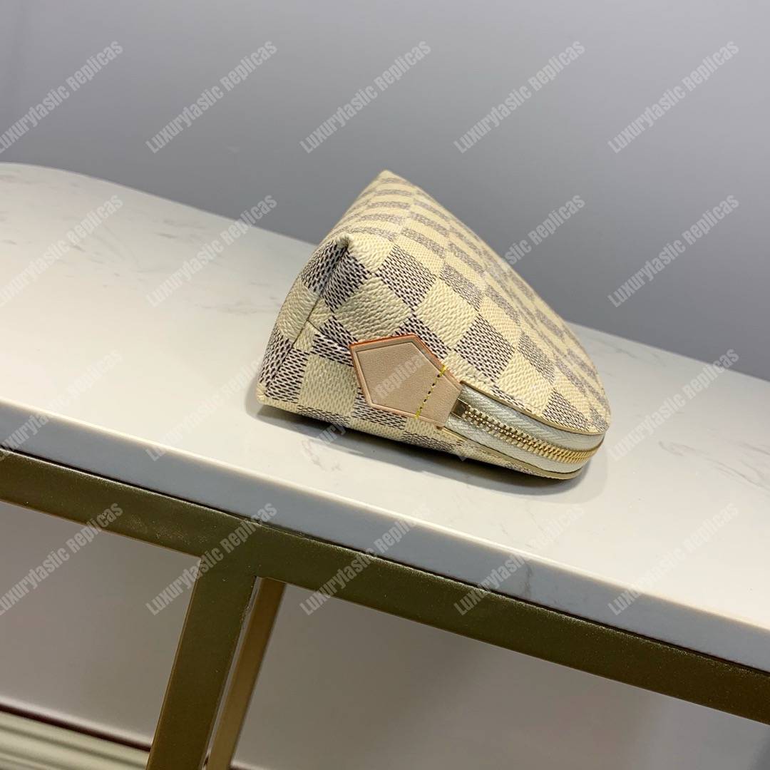 LV Cosmetic Pouch PM Damier Azur Canvas