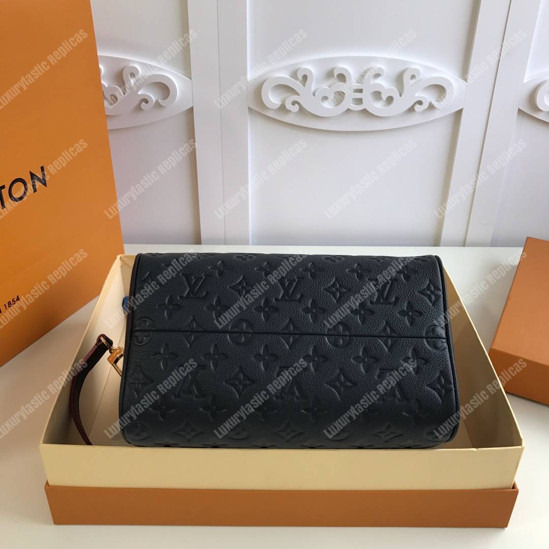 LV Speedy Bandouliere 25 Monogram Empreinte Leather Marine Rouge