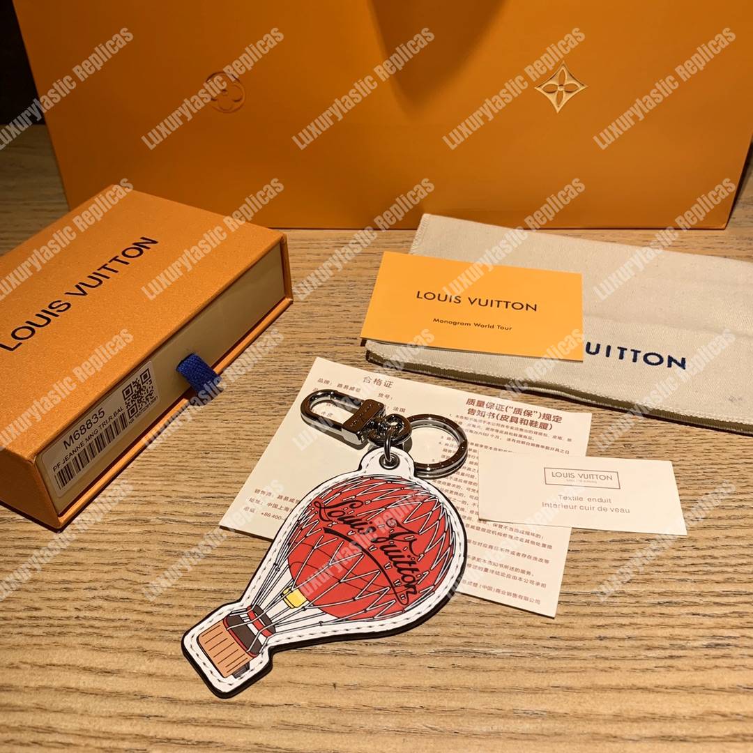 LV Damier Graphite Map Illustre Balloon Bag Charm & Key holder