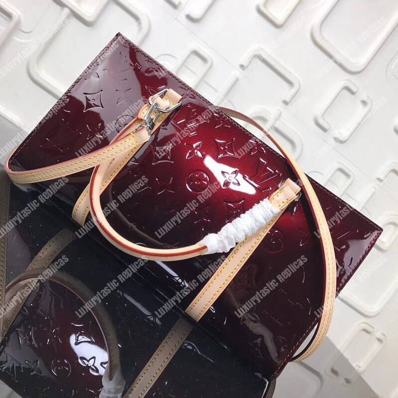 LV Neo Triangle Vernis Leather Amarante