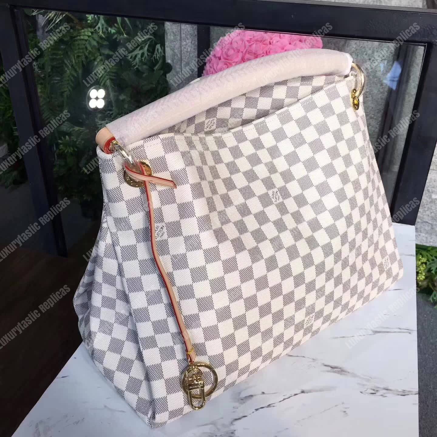 LV Artsy MM Damier Azur Canvas