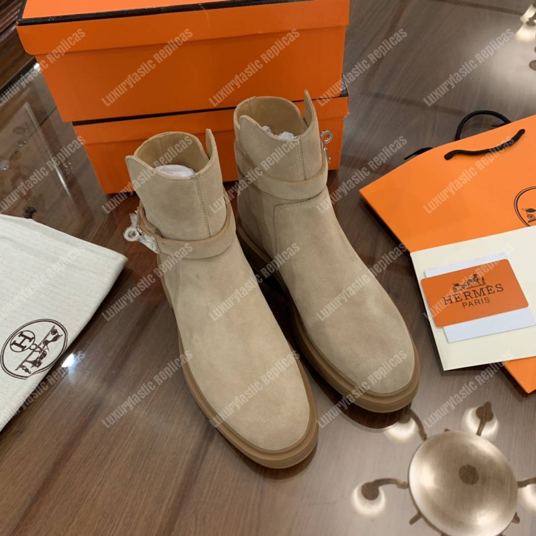 H**mes veo ankle boot baige