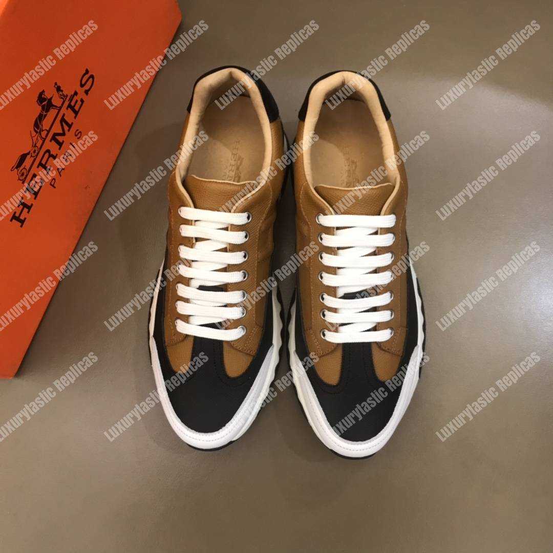 H**mes trail sneaker brown
