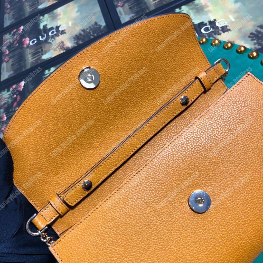 G*u*i zumi yellow smooth leather small shoulder bag