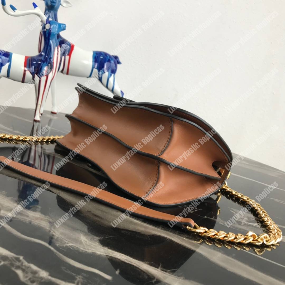 Pra*a sidonie leather shoulder bag brown