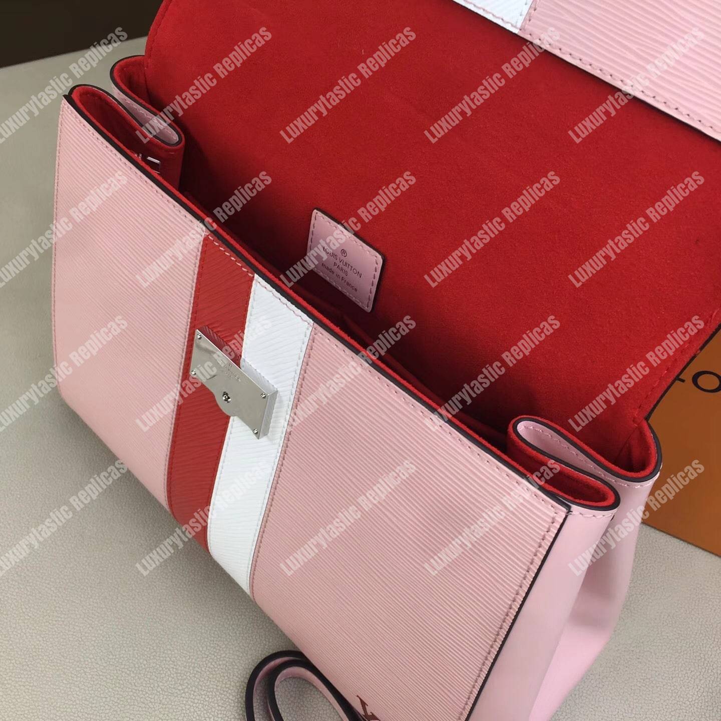 LV Cluny MM Epi Leather Rose Ballerine