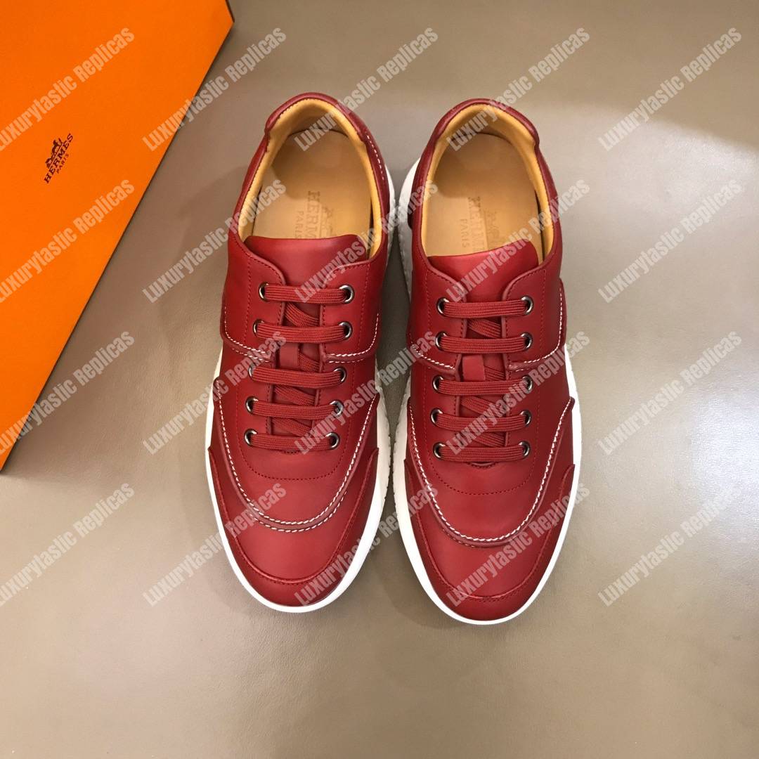 H**mes turn sneaker red
