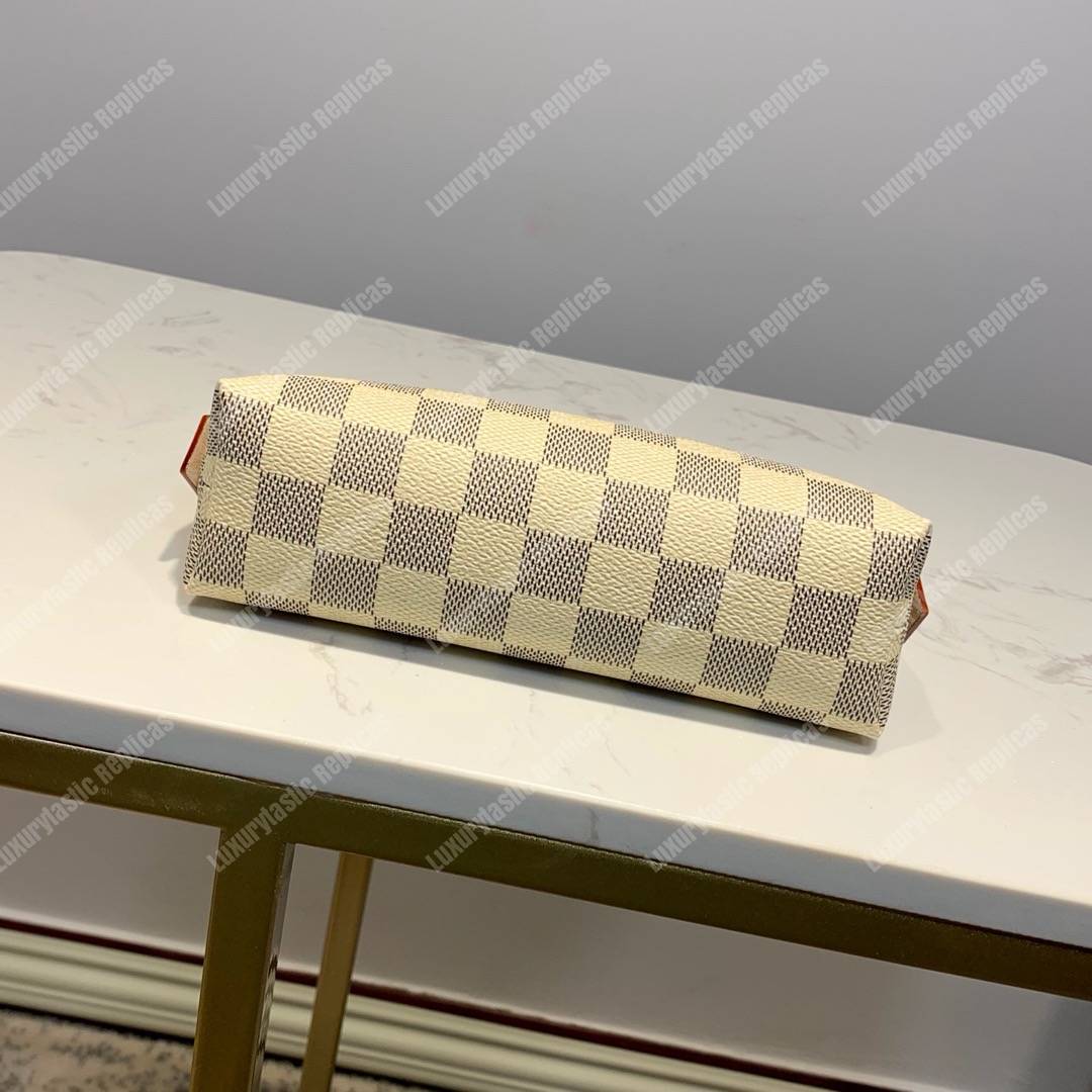LV Cosmetic Pouch PM Damier Azur Canvas