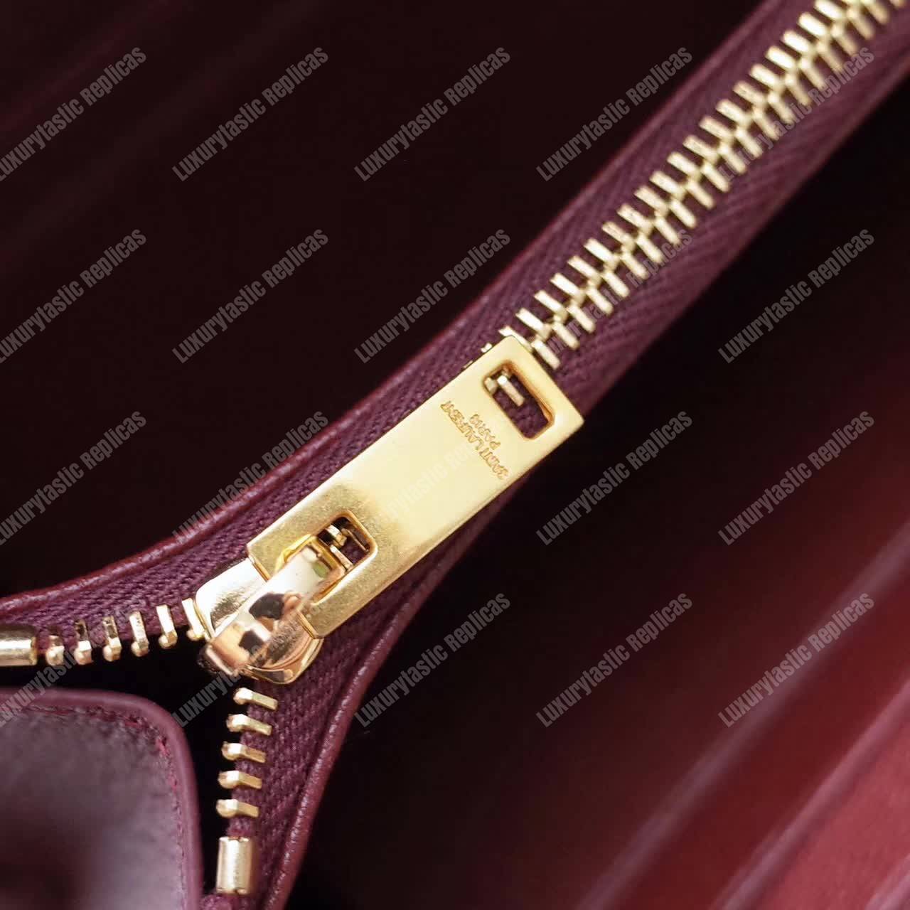 Saint Laurent Monogram Large Flap Wallet Dark Red De Poudre