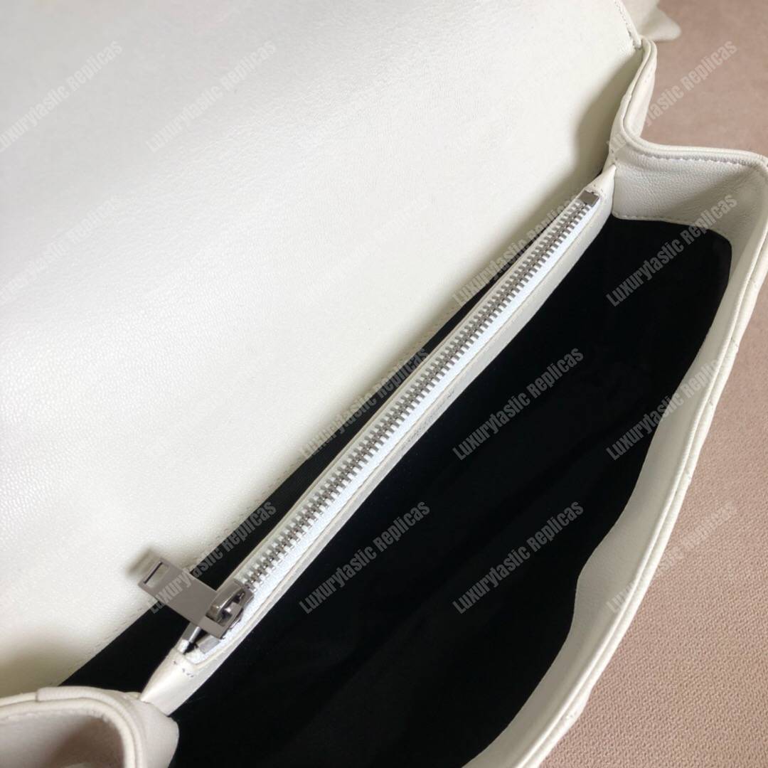 Saint Laurent Large College In White