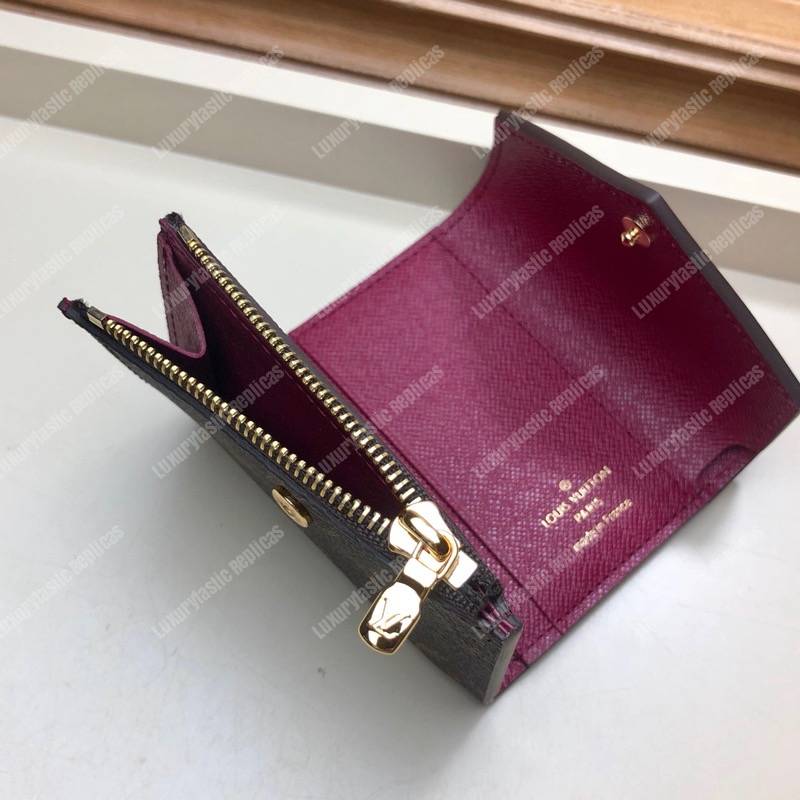 LV Zoé Wallet Monogram Fuchsia colored leather