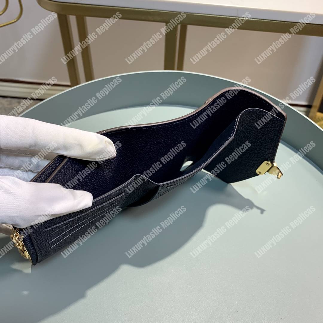 LV Pallas Compact Wallet Monogram Navy Blue