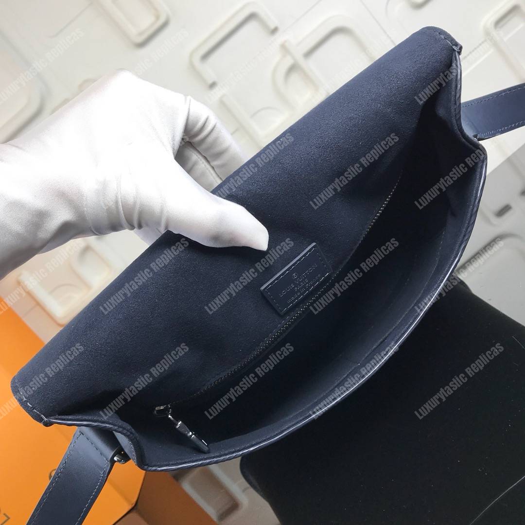 LV Harrington Messenger Bag PM Epi Leather Bleu Marine