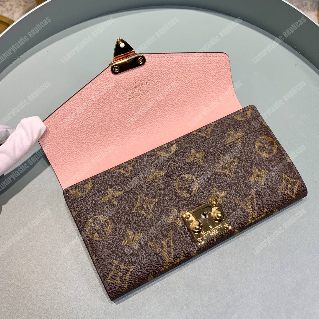 LV Pallas Wallet Monogram Canvas Peach