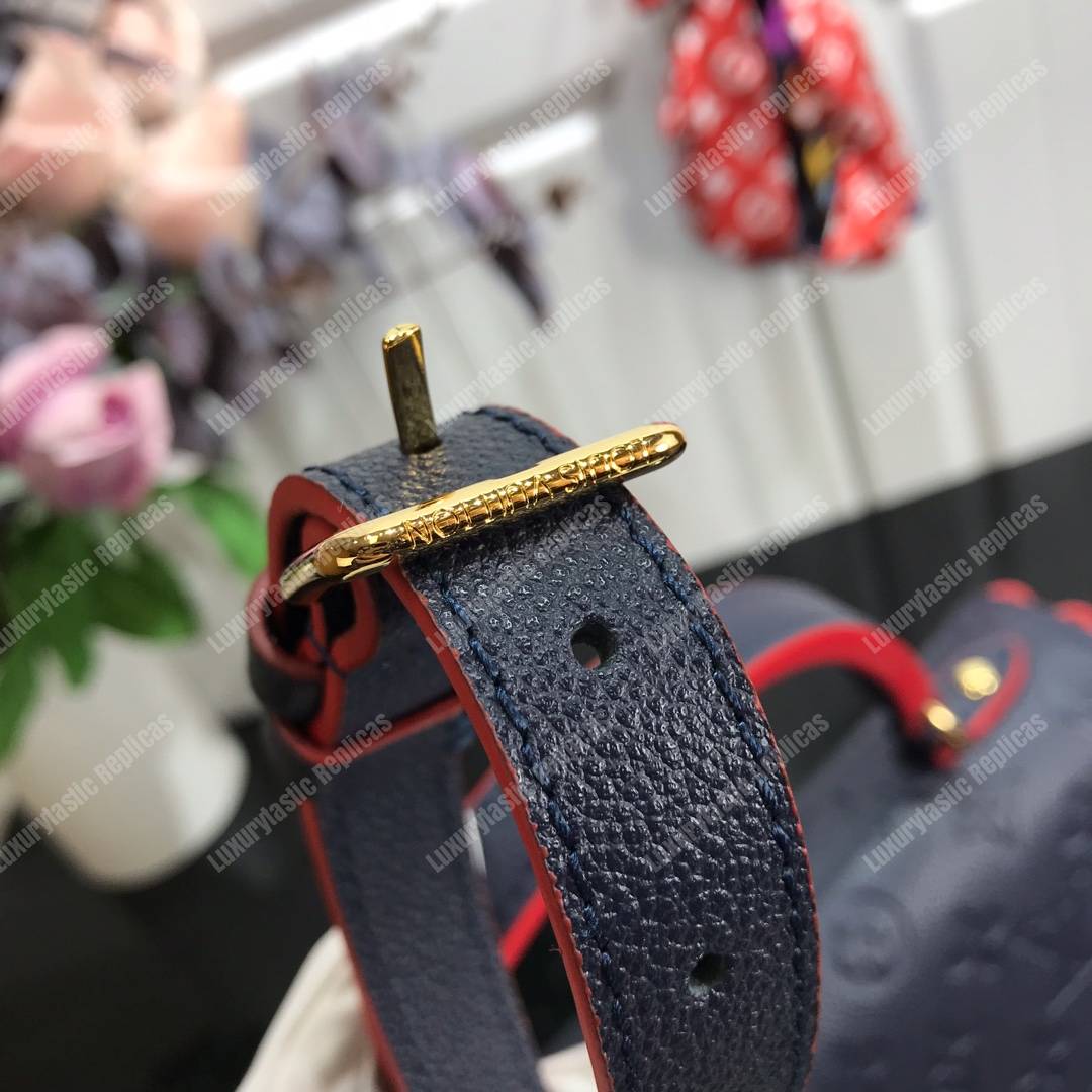 LV Georges MM Monogram Empreinte Leather Navy Blue/Red