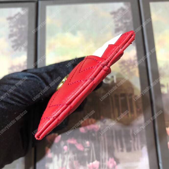 G*u*i gg marmont card case hibiscus red