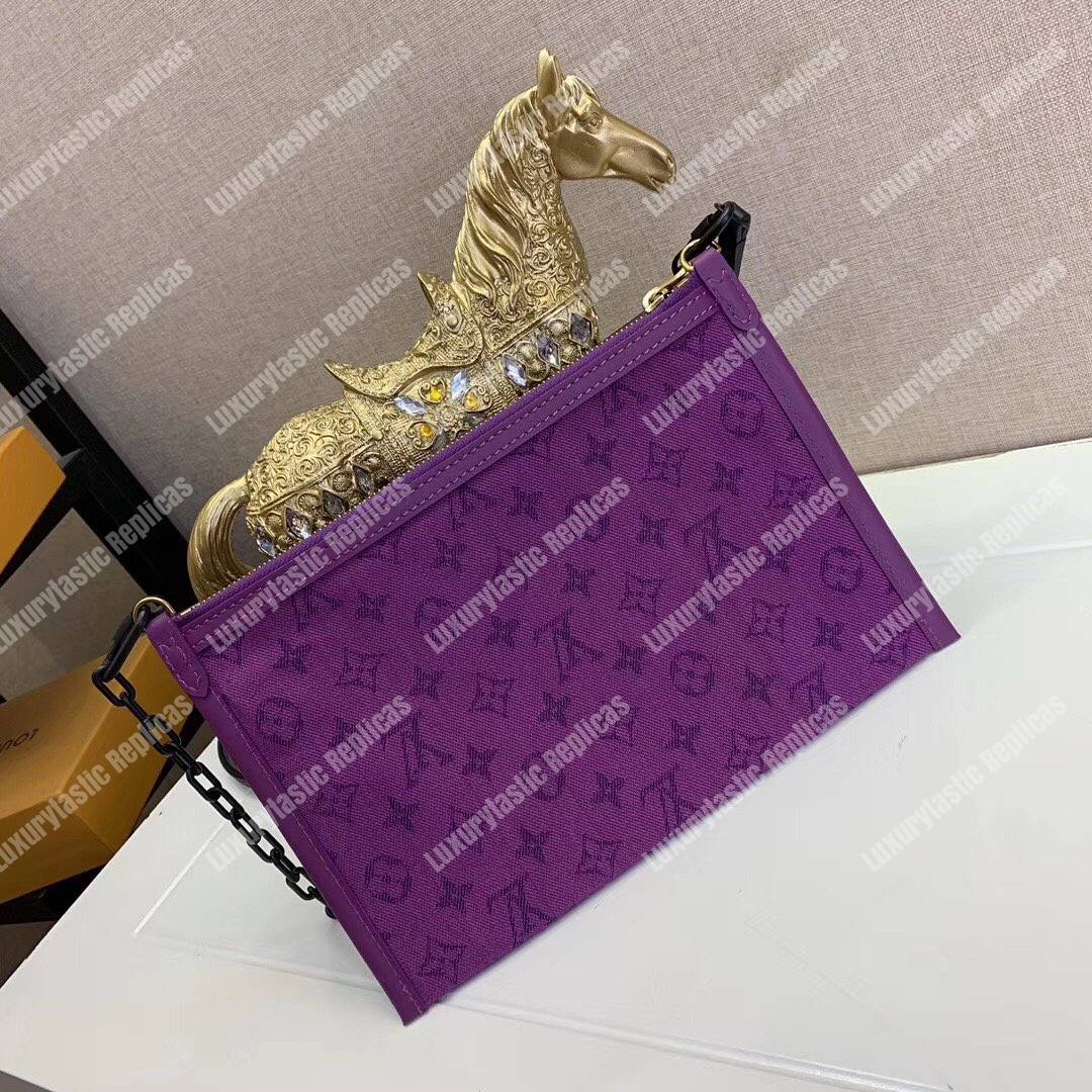 LV Double Flat Messenger Monogram Marron