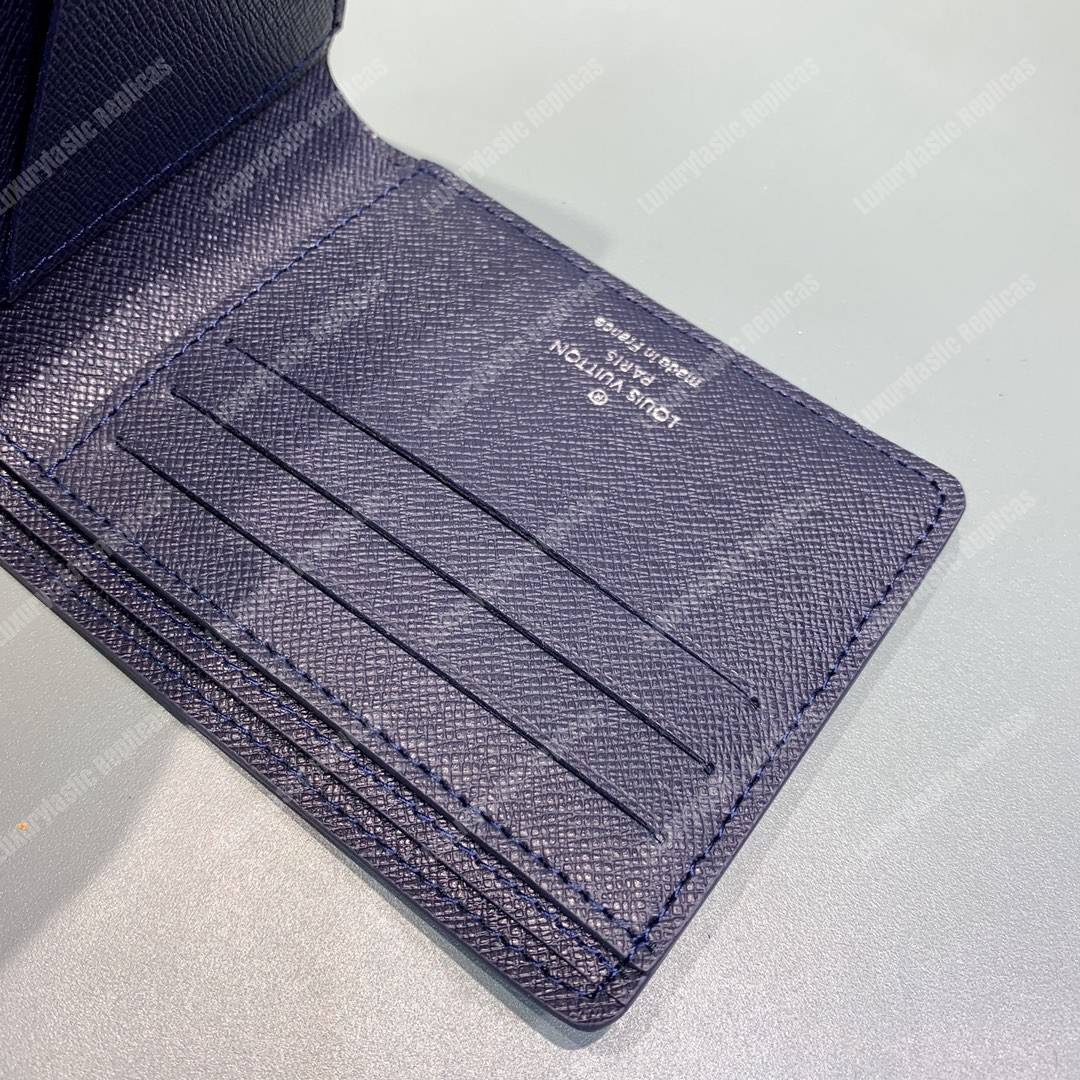 LV Multiple Wallet Blue Oxford