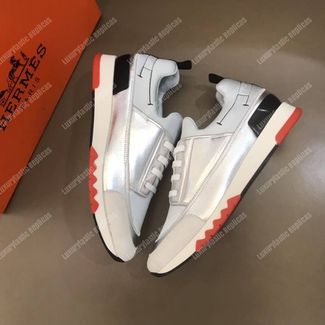 H**mes stadium sneaker white/silver