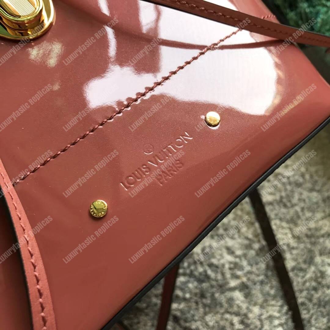 LV Hot Springs Backpack Patent Leather Vieux Rose