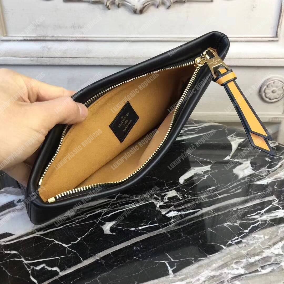 LV Pochette Tuileries Monogram Coated Canvas Noir