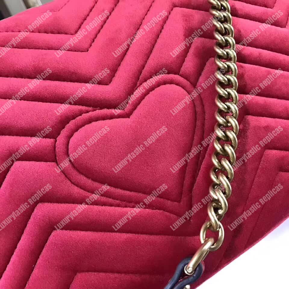 G*u*i gg marmont medium velvet bag angry cat