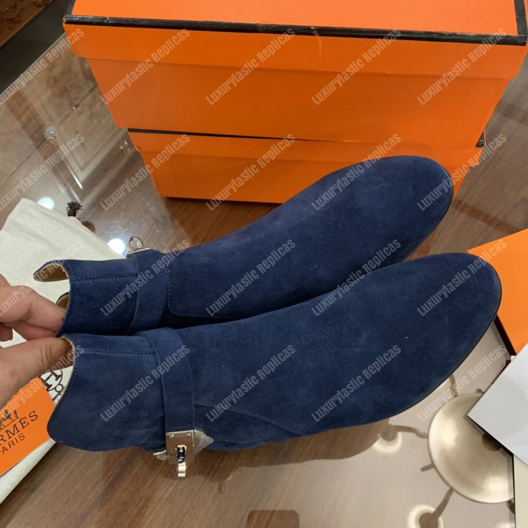 H**mes neo ankle boot blue