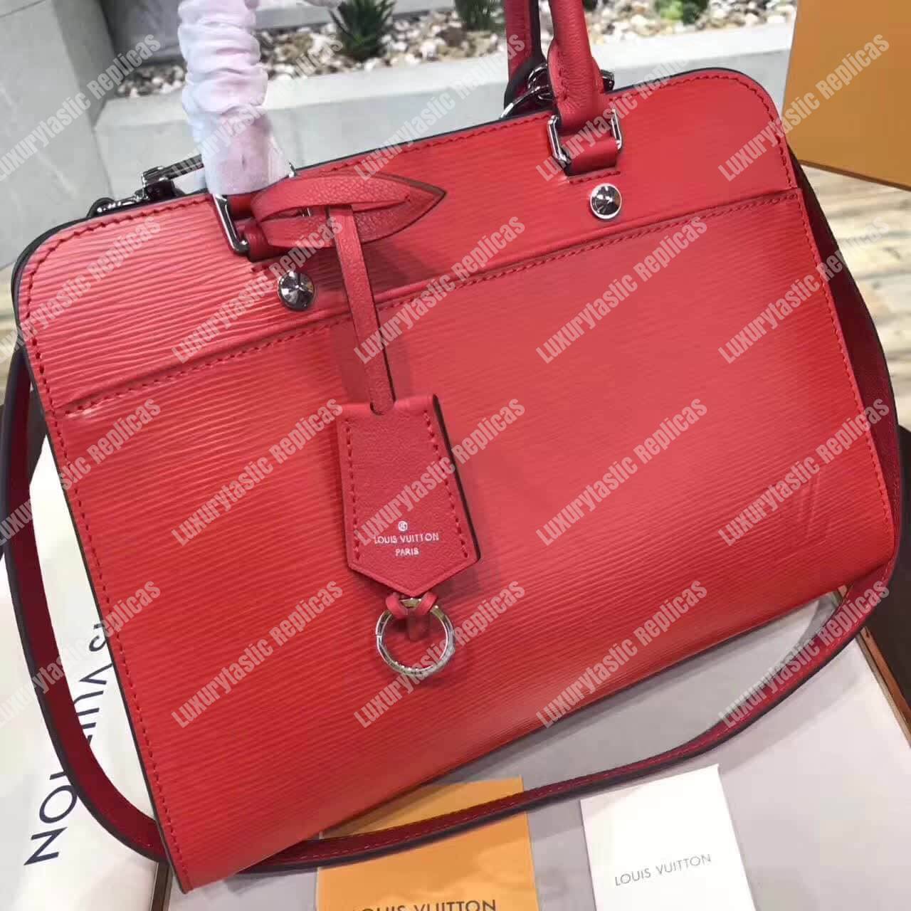 LV Epi Vaneau MM Bag Epi Leather Red