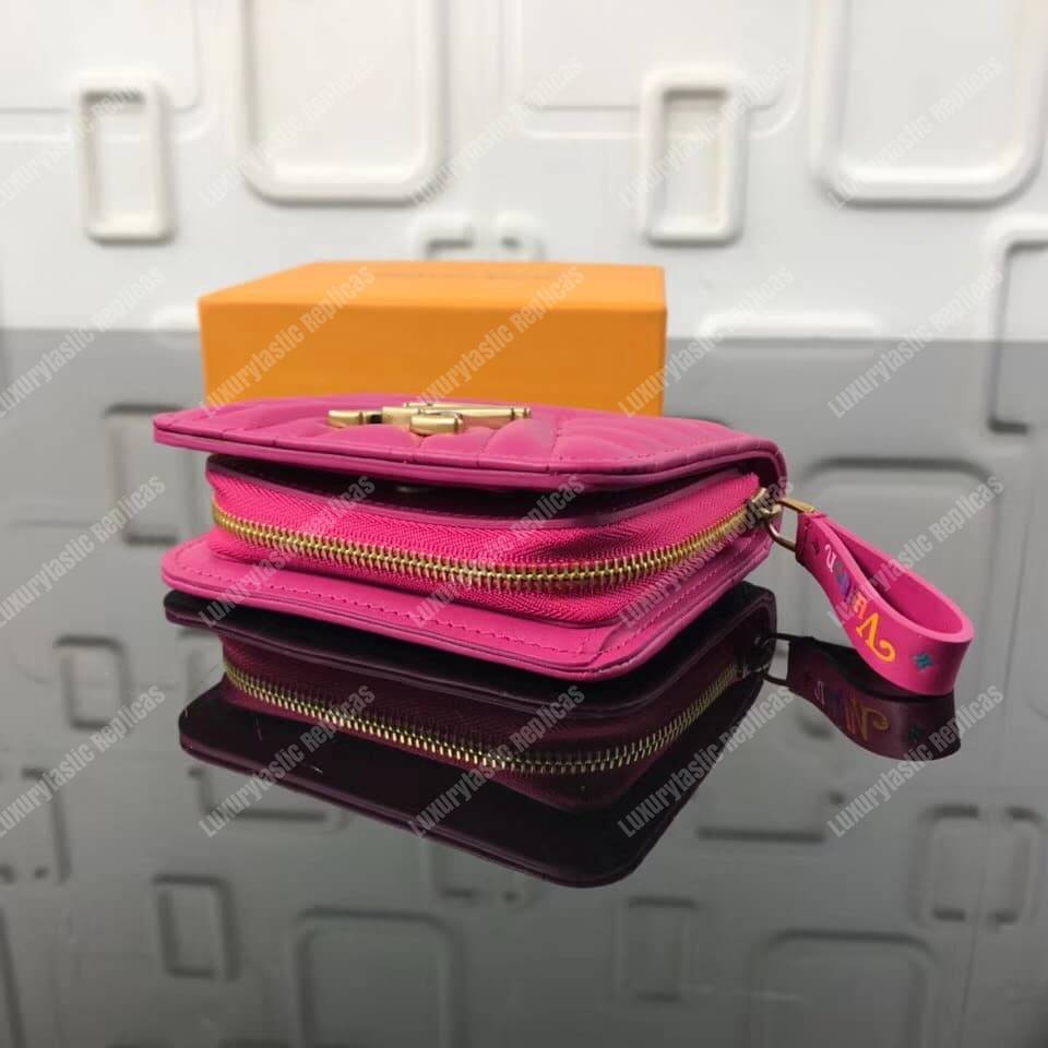 LV New Wave Zipped Compact Wallet Rose Freesia Pink