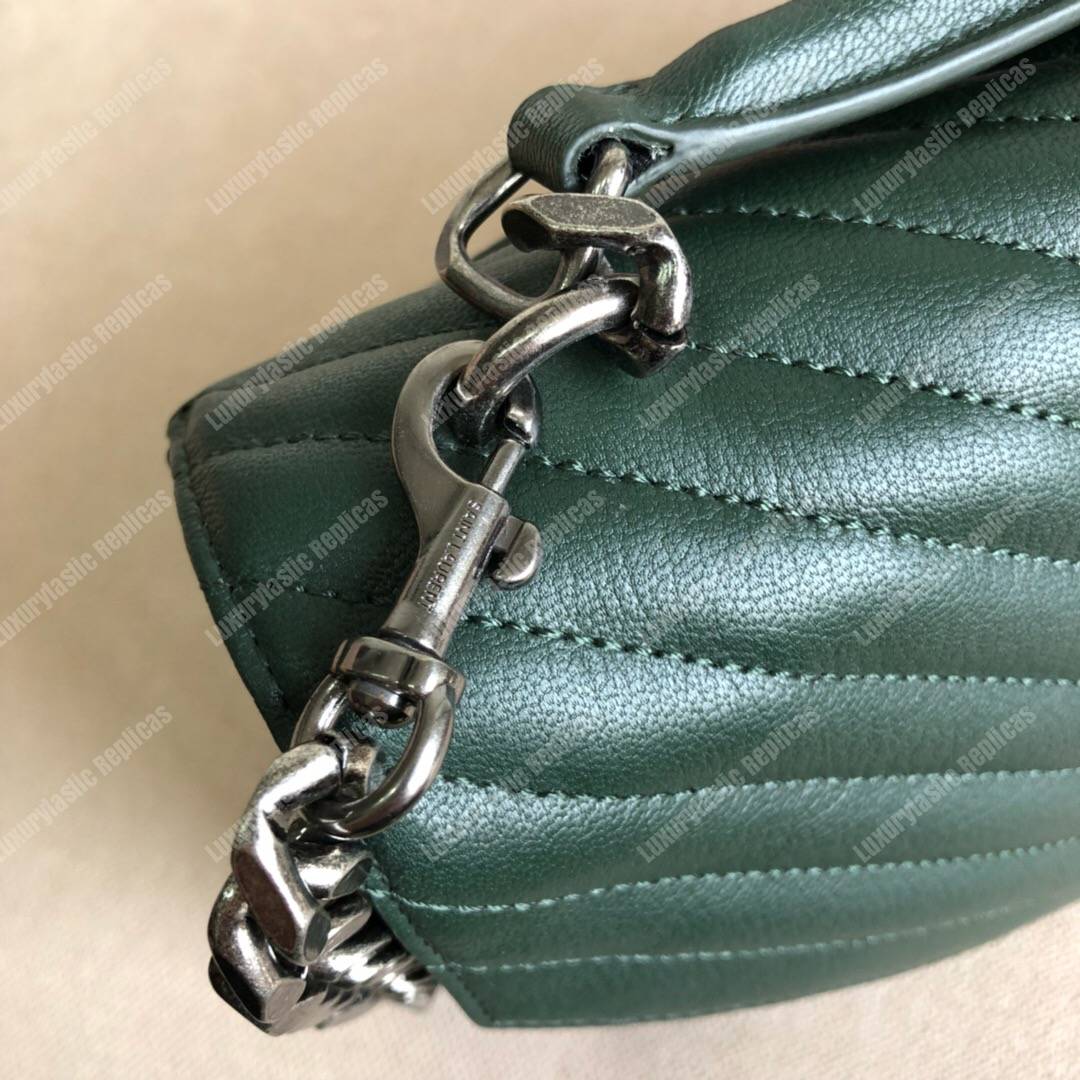 Saint Laurent Large College In Dark Green