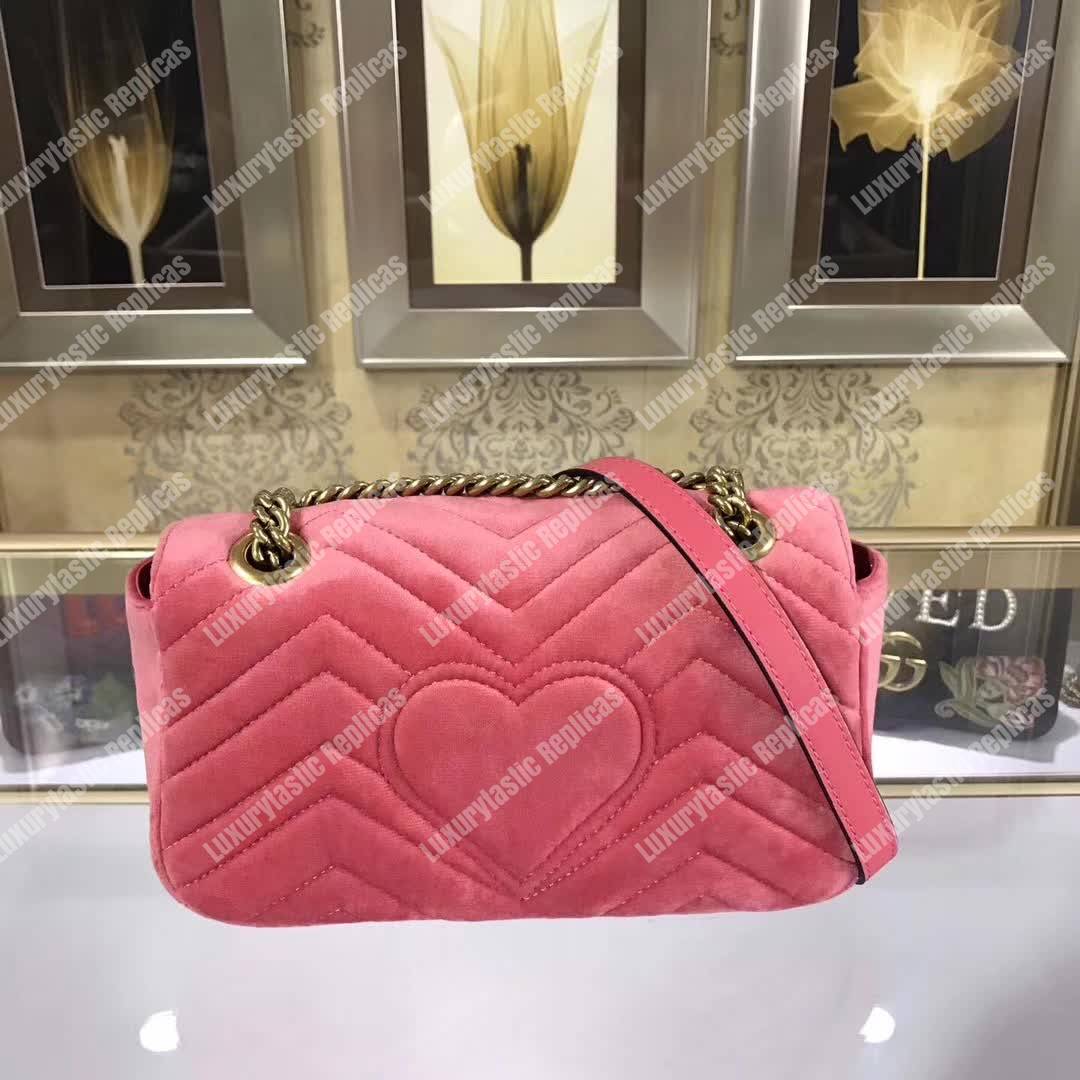 G*u*i gg marmont embroidered velvet mini bag ribbon