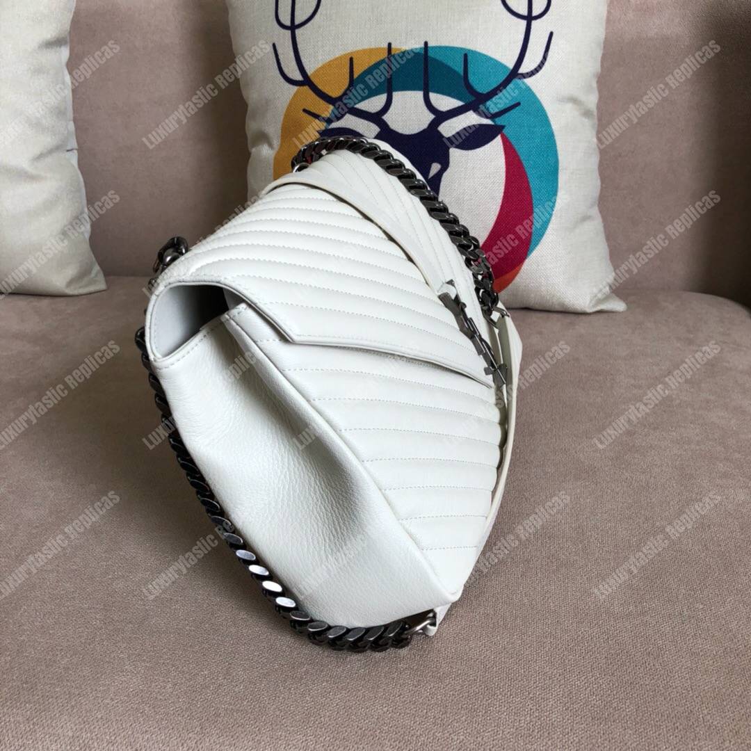 Saint Laurent Large College In White