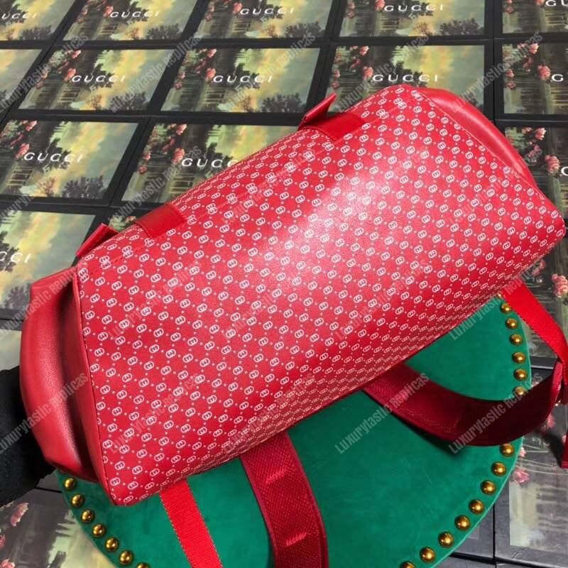 G*u*i dapper dan backpack hibiscus red