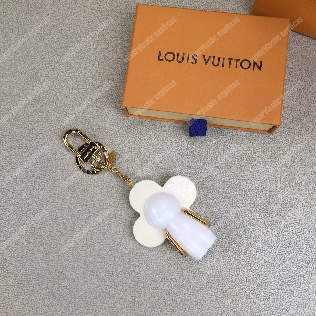 LV Vivienne Monogram Giant Bag Charm and Key Holder White