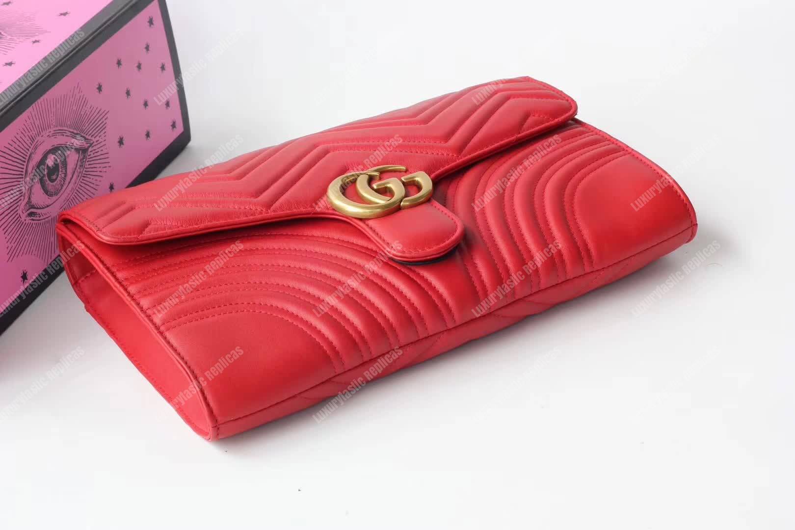 G*u*i gg marmont clutch red