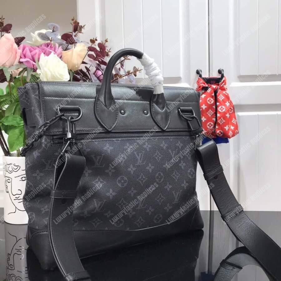 LV Streamer PM Taiga Leather Monogram Gray